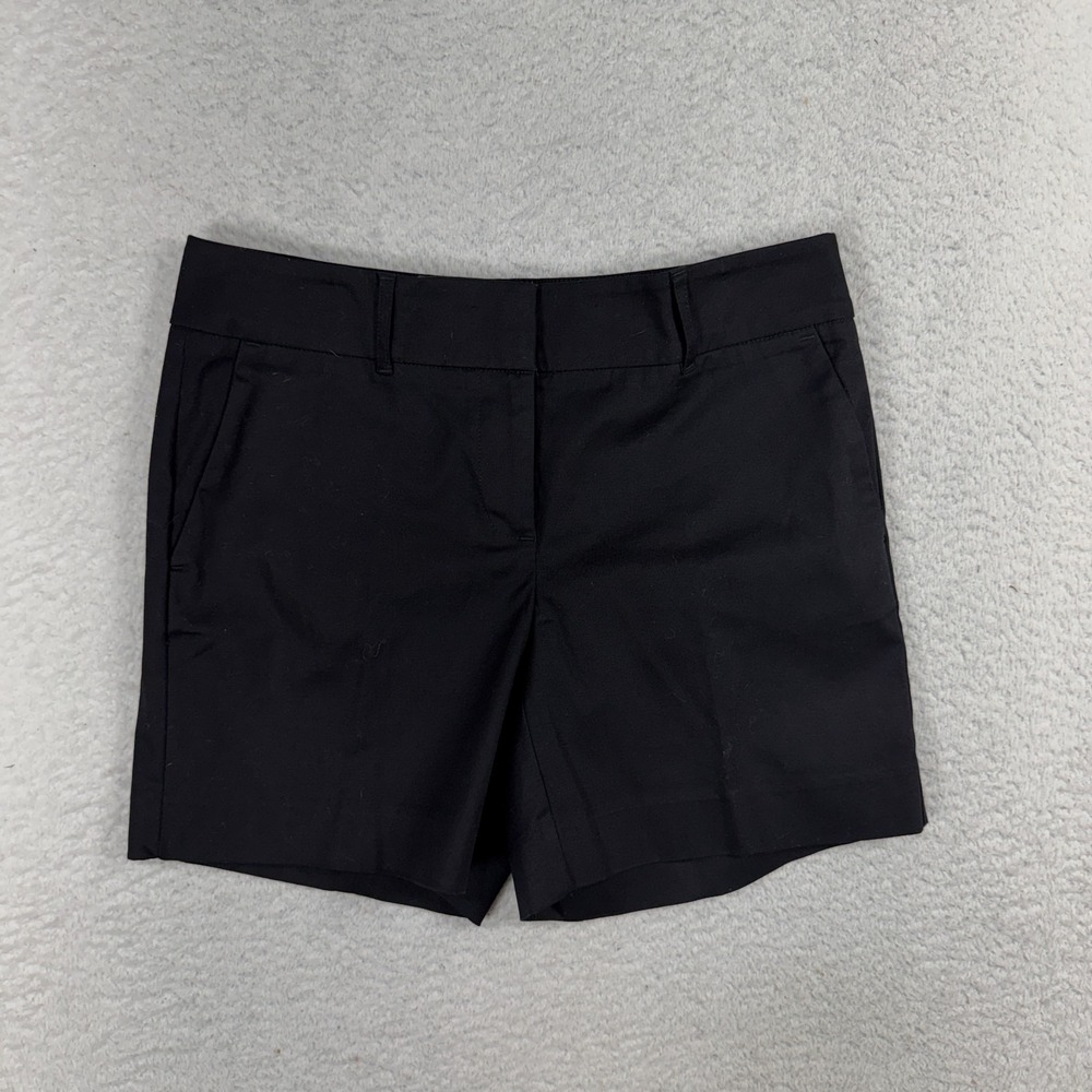 Ann Taylor Factory Women's Black Chino Shorts Size 0 Mid (Fits W29) EUC
